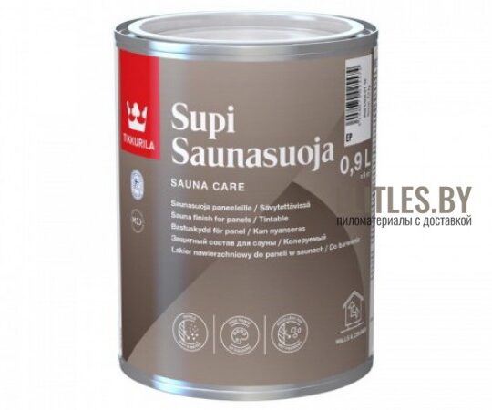 Пропитка для стен и потолков - Tikkurila Supi Saunasuoja, 0.9 л