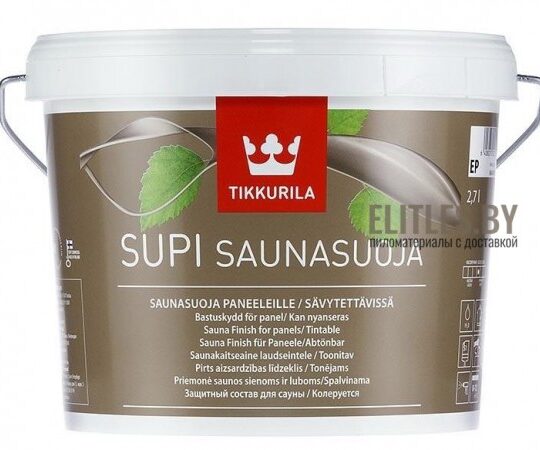 Пропитка для стен и потолков - Tikkurila Supi Saunasuoja, 2.7 л