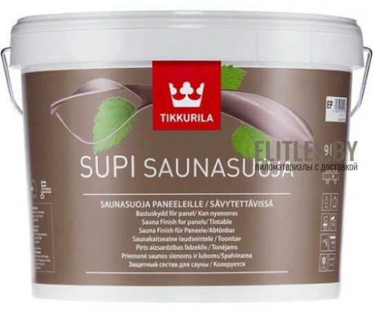 Пропитка для стен и потолков - Tikkurila Supi Saunasuoja, 9 л