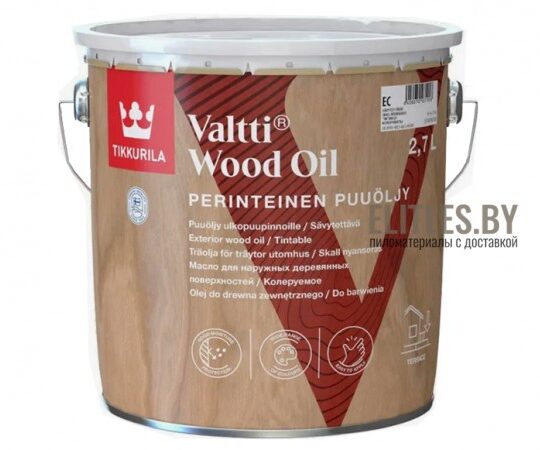 Масло для террас, лестниц, садовой мебели - Tikkurila Valtti Wood Oil, 2.7 л